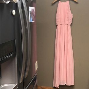 Pink chiffon bridesmaid dress